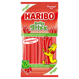 HARIBO Balla Stixx Podłużne żelki owocowe z truskawkowym wypełenieniem 80 g