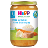 HIPP BIO od pokoleń Młode jarzynki z cielęciną BIO - po 7 miesiącu 220 g