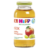 HIPP BIO od pokoleń Sok Jabłka Winogrona - po 4 miesiącu 200 ml