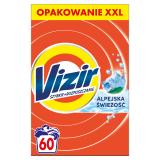 VIZIR Alpine Fresh Proszek do prania białych i jasnych tkanin 60 prań 3.3 kg