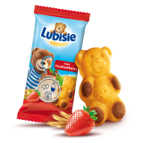 LUBISIE Ciastko biszkoptowe z musem truskawkowym 30 g