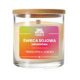 BIG NATURE Świeca sojowa o zapachu Truskawka i jabłko 225 g