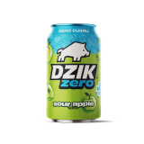 WK DZIK Napój gazowany zero cukru o smaku kwaśnego jabłka 330 ml