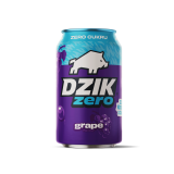 WK DZIK Napój gazowany zero cukru o smaku winogrona 330 ml