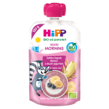 HIPP BIO Good Morning Mus owocowy jabłka jagody banany z musli i jogurtem po 1. roku 120 g