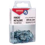 OFFICE PRODUCTS Pinezki metalowe 100szt srebrne 40 g