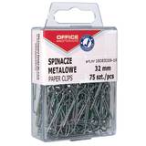 OFFICE PRODUCTS Spinacze metalowe 32mm w pudełku 75szt srebrne 60 g