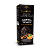 KOPERNIK Pierniki w gorzkiej czekoladzie z nadzieniem o smaku pomarańczowym 145 g
