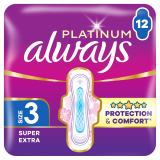 ALWAYS PLATINUM Day & Night Podpaski ze skrzydełkami x 12 1 szt