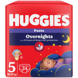 HUGGIES Overnights Pieluchomajtki na noc rozmiar 5 (12-17kg) 24szt. 1 szt