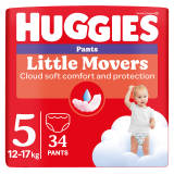 HUGGIES Little Movers Pieluchomajtki rozmiar 5 (12-17kg) 34szt. 1 szt