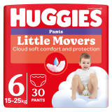 HUGGIES Little Movers Pieluchomajtki rozmiar 6 (15-25kg) 30szt. 1 szt