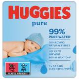 HUGGIES Pure Chusteczki nawilżane 2+1 (3 x 56 szt.) 1 szt