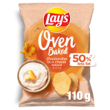LAY'S Oven Baked Pieczone formowane chipsy ziemniaczane o smaku kurek w śmietanowym sosie 110 g