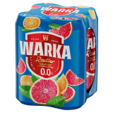 WARKA Radler GREJPFRUT Z POMARAŃCZĄ Piwo bezalkoholowe 4x500ml (puszka zwrotna) 2 l