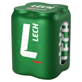 LECH Premium Piwo jasne pełne 4x500ml (puszka zwrotna) 2 l