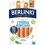 MORLINY Berlinki Parówki z kurcząt 225 g