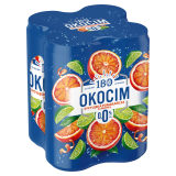 OKOCIM POMARAŃCZA SYCYLIJSKA z LIMONKĄ Piwo bezalkoholowe 4x500ml (puszka zwrotna) 2 l