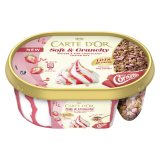 CARTE D'OR Lody waniliowe soft & crunchy z sosem truskawkowym i wafelkami 750 ml