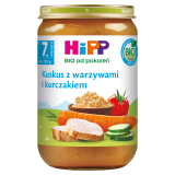 HIPP BIO od pokoleń Kuskus z warzywami i kurczakiem, po 7 miesiącu 220 g