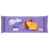 MILKA Choco Mooo Ciastka oblane czekoladą mleczną z mleka alpejskiego 120 g