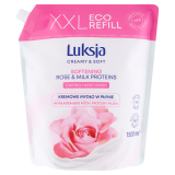 LUKSJA Creamy & Soft Kremowe mydło w płynie wygładzające róża i proteiny mleka Zapas 1.55 l