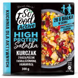 SO FOOD Active Sałatka HIGH PROTEIN - kurczak z kaszą pęczak fasolą czerwoną i kukurydzą 300 g