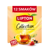 LIPTON Zestaw herbat 12 smaków 180 torebek (w kopertach) 258 g