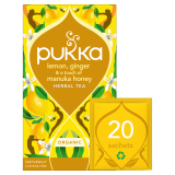 PUKKA Herbata ziołowa Lemon Ginger & Manuka Honey BIO 20 torebek 34 g