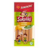 SOKOLIKI Parówki z serem cheddar 130 g