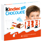 KINDER Chocolate Batoniki z mlecznej czekolady z nadzieniem mlecznym 4 szt. 50 g