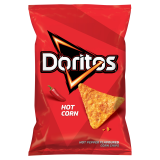 DORITOS Hot Corn Chipsy kukurydziane o smaku ostrej papryki 100 g