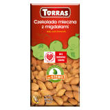TORRAS Czekolada mleczna z migdałami ze stewią 125 g