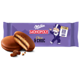 MILKA Choc&Choc Ciastka biszkoptowe z nadzieniem kakaowym i kaw. czeko. 6 szt. 150 g