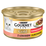 GOURMET Gold Pokarm dla kotów - łosoś i kurczak w sosie (puszka) 85 g