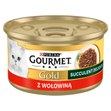 GOURMET Gold Karma dla kotów z wołowiną 85 g