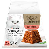 GOURMET Revelations Mokry pokarm z łososiem w galaretce (2x57g) 114 g
