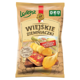 WIEJSKIE ZIEMNIACZKI Chipsy ziemniaczane o smaku zapiekanki szynki z serem 130 g