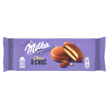 MILKA Choc&Choc Ciastka biszkoptowe z nadzieniem kakaowym i kaw. czeko. 6 szt. 150 g