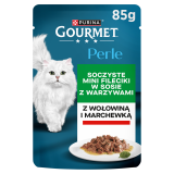GOURMET Perle Pokarm dla kotów - wołowina, marchewka 85 g