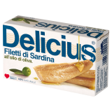 DELICIUS Filety z sardynek w oliwie z oliwek 120 g