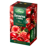 BIFIX Premium Żurawina z Maliną Herbatka owocowa 20 torebek 40 g