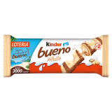 KINDER Bueno Wafel w białej czekoladzie wypełniony mleczno-orzechowym nadzieniem 39 g
