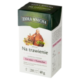 ZIOŁA MNICHA Herbatka ziołowa NA TRAWIENIE z liściem mięty i nasionami lnu (20 tor.) 40 g