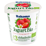 BAKOMA Jogurt z truskawkami BIO 140 g