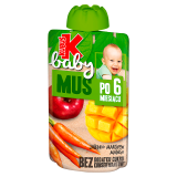 KUBUŚ Baby Mus jabłko marchew mango po 6 miesiącu 100 g