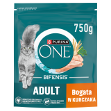 PURINA ONE Adult Bifensis Karma dla dorosłych kotów bogata w kurczaka 750 g