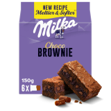 MILKA Choco Brownie Ciastka z czekoladą i kawałkami czekolady mlecznej 6 szt. 150 g