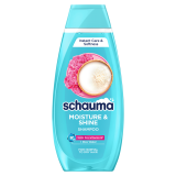 SCHWARZKOPF SCHAUMA Moisture & Shine Szampon do włosów suchych i normalnych z wodą ryżową 400 ml
