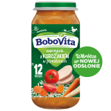 BOBOVITA Obiadek Junior Warzywa z kurczakiem w pomidorach 1-3 lata 250 g